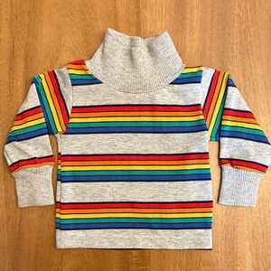 Vintage Healthtex Turtleneck with Rainbow Stripes